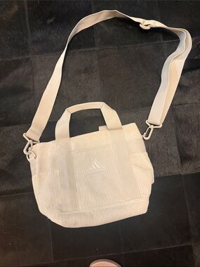 adidas Cream Mini Tote with Adjustable Crossbody Strap